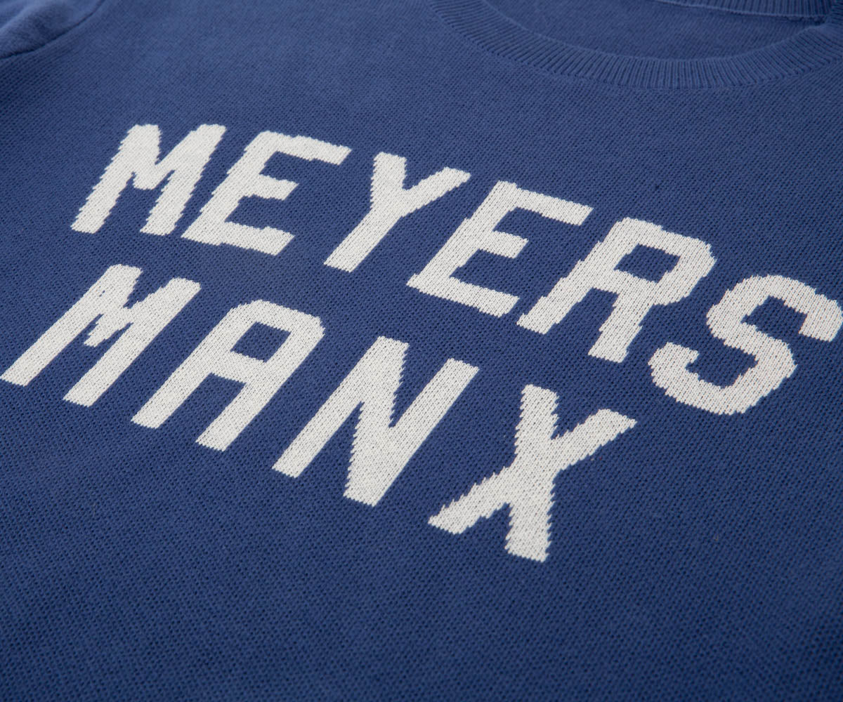Meyers Manx Blue Jacquard Sweater