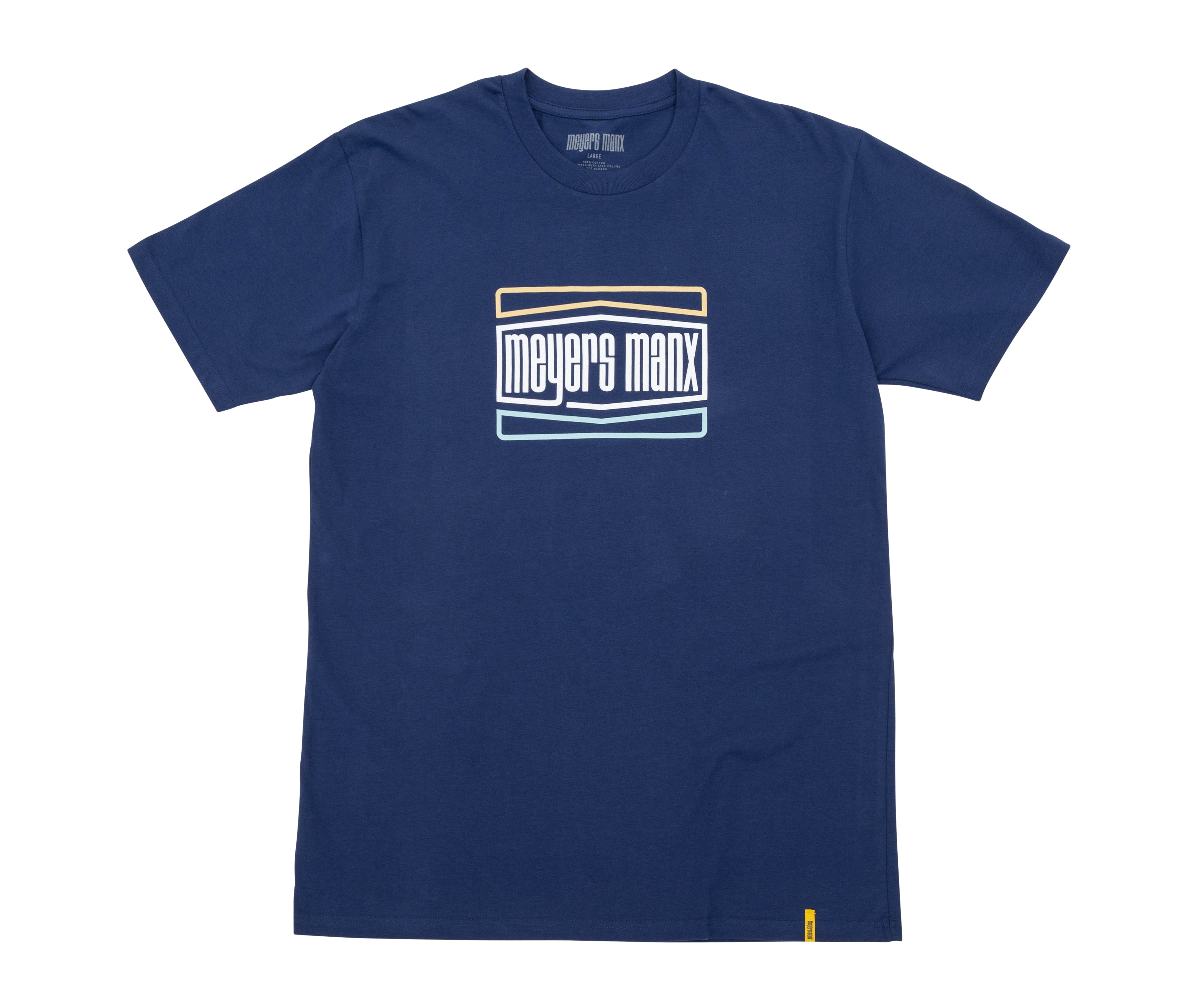 Meyers Manx Blue Rectangular Logo T-Shirt