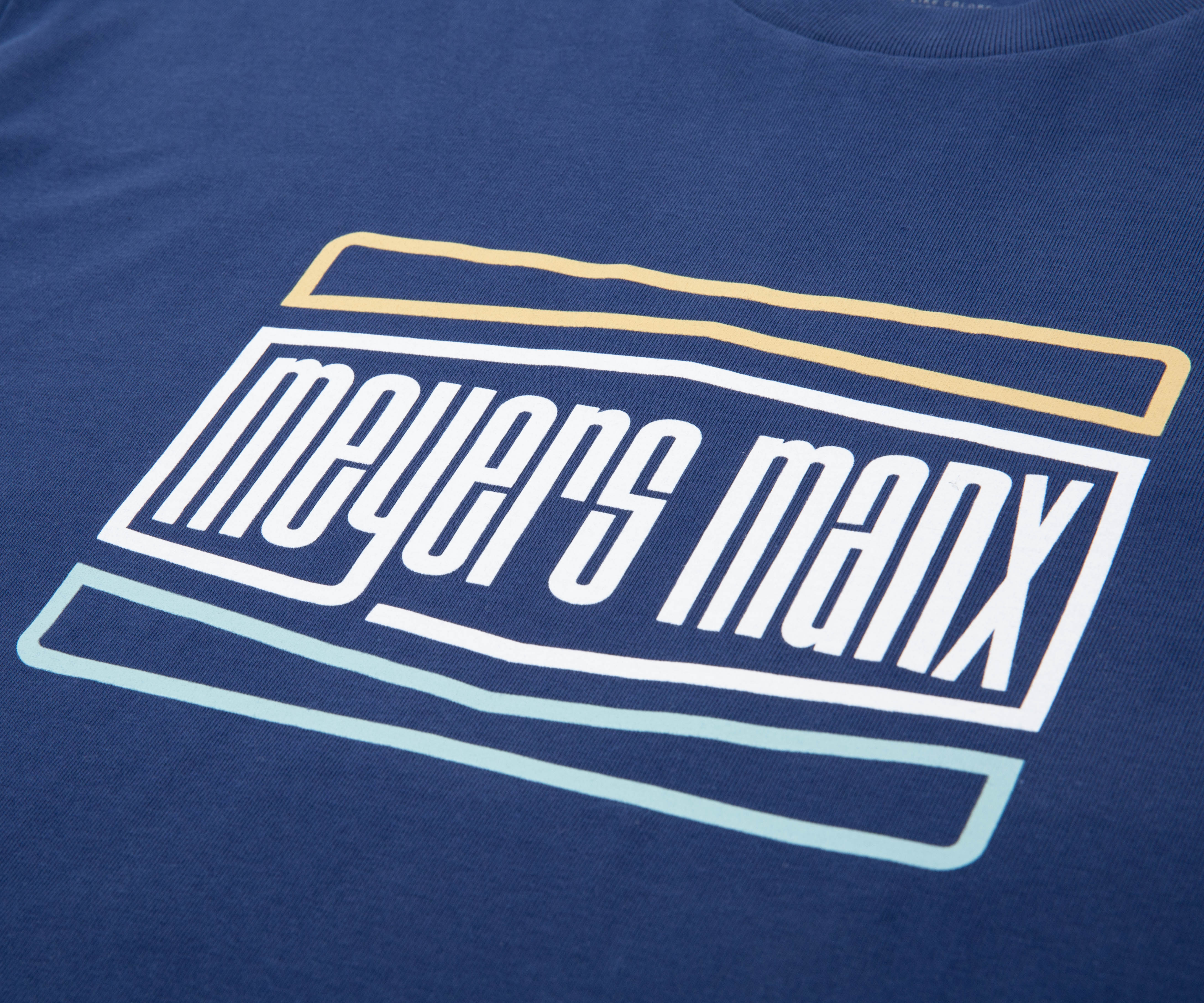 Meyers Manx Blue Rectangular Logo T-Shirt