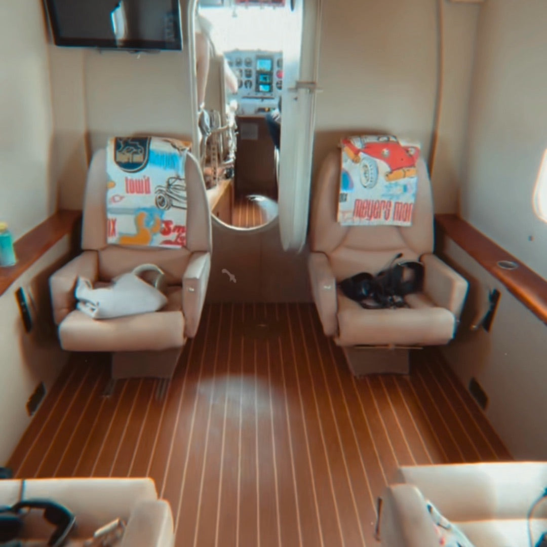 The Albatross cabin with Meyers Manx seat covers
