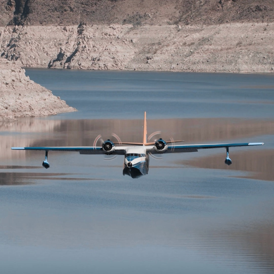 The Albatross flying low over Lake Mead